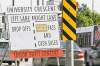 Jessica Burtnick / Winnipeg Free Press
Signs at Pembina Highway and Plaza Drive helped align drivers correctly.