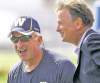 JOE BRYKSA / WINNIPEG FREE PRESS archives
Bombers CEO Garth Buchko (right) and GM Joe Mack hope to have more smiles than frowns as franchise embarks on new era.