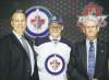 CP
bill kostroun / the associated pressKevin Cheveldayoff (left, with head scout Marcel Comeau, right) can�t stop gushing about his latest draft pick, Prince Albert Raiders star Josh Morrissey.