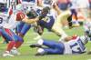 john woods / the canadian press archives
Job 1 for the Bombers Thursday will be keeping this from happening much to running back Chad Simpson (5).
