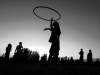 JESSICA BURTNICK / WINNIPEG FREE PRESS
Alyx Monteith of Regina, Sask. is silhouetted against the sky at dusk while hula-hooping.