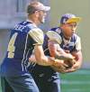 QB Buck Pierce (left) is supposed to get more leeway to freelance tonight, but he's also expected to hand the ball off frequently to tailback Chad Simpson.