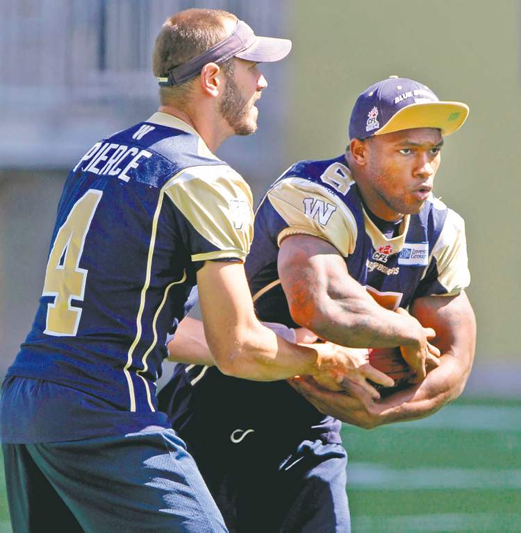 QB Buck Pierce (left) is supposed to get more leeway to freelance tonight, but he's also expected to hand the ball off frequently to tailback Chad Simpson.