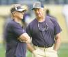 KEN GIGLIOTTI /  WINNIPEG FREE PRESS archives
Former Bombers GM Joe Mack (right), seen here with head coach Tim Burke, compiled a dismal 21-39 record during his tenure with Winnipeg.