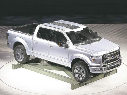 CP
The Ford Atlas concept pickup is unveiled at the North American International Auto Show in Detroit, Tuesday, Jan. 15, 2013. (AP Photo/Carlos Osorio)