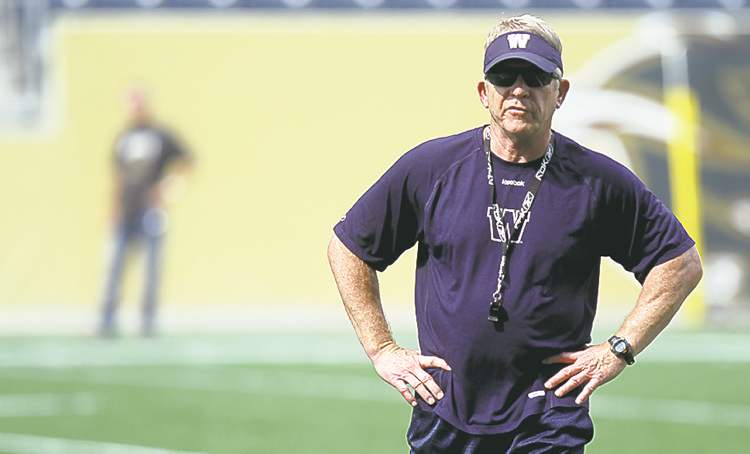 phil hossack / winnipeg free press archives
Bombers head coach Tim Burke has made no secret of his wrath towards the Blue secondary.