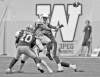 John Woods / the canadian press
Saskatchewan Roughriders quarterback Darian Durant gets the ball away despite pressure from Winnipeg Blue Bombers defenders during the second half of the Banjo Bowl at Investors Group Field in Winnipeg Sunday.