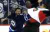 Winnipeg Jets Anthony Peluso (left) has been suspended for three games by the NHL.