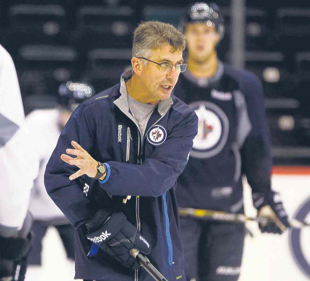 KEN GIGLIOTTI / WINNIPEG FREE PRESS
Jets coach Claude Noel has to get his roster down to 21 skaters by Monday.