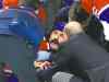 Ryan Remiorz / the canadian press
Canadiens enforcer George Parros is treated by medical staff after falling face first onto the ice during a fight with Maple Leafs enforcer Colton Orr on Tuesday.