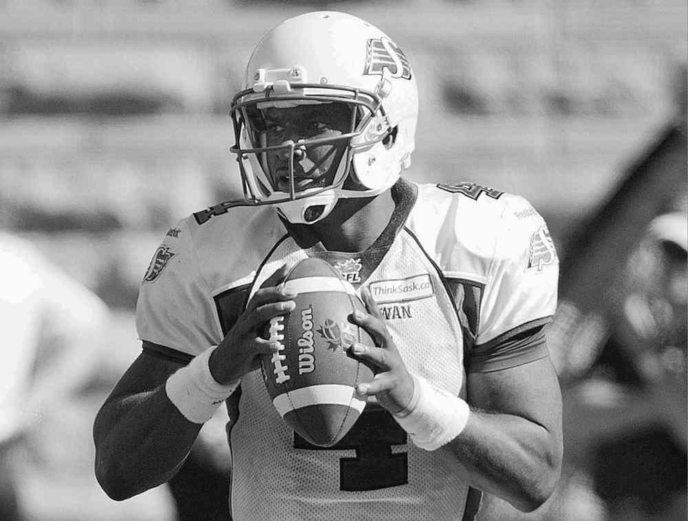 Graham Hughes / the canadian press archives
Saskatchewan Roughriders quarterback Darian Durant's statistics are heading in the wrong direction.