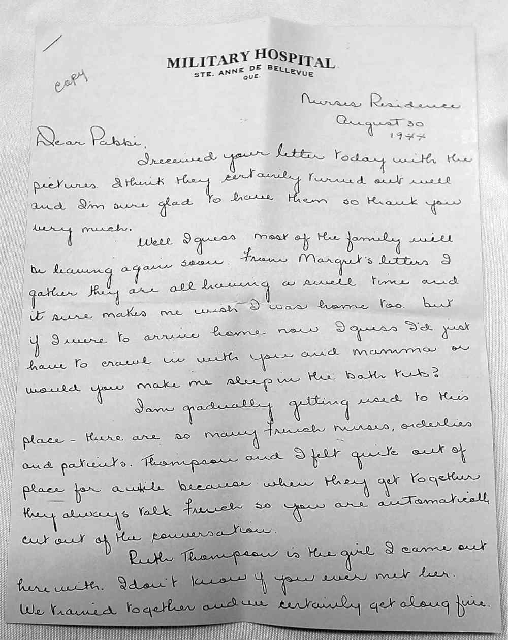 Agnes Comack, n��e Bardal, writes to tell her father some of the worst wounded were those suffering �shell shock�� �evidently, we have no idea how bad those bombs are.�