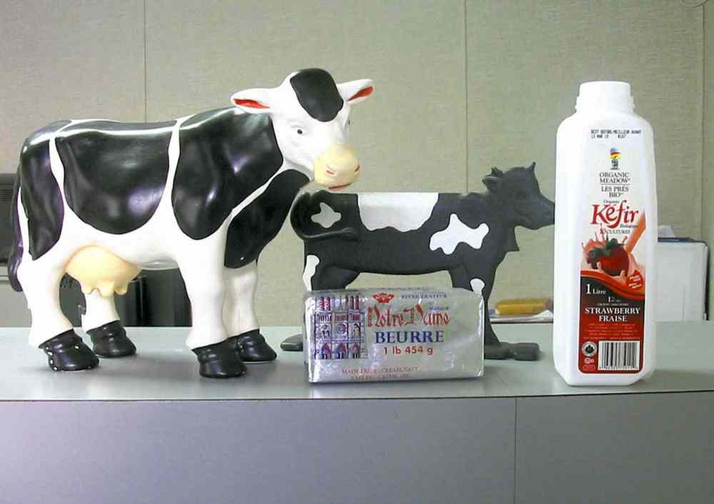 Bill Redekop / Winnipeg Free Press
Notre Dame Creamery products: butter and organic yogurt drink, Kefir.