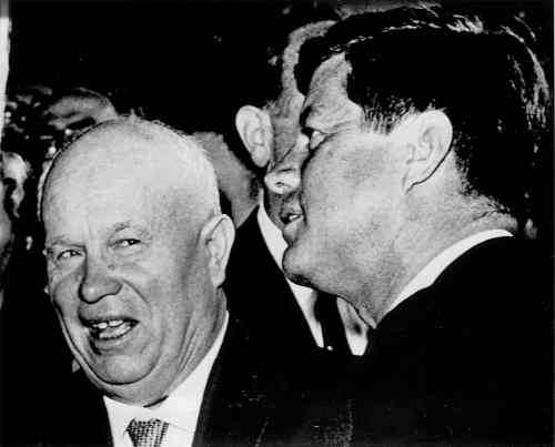 Associated Press
JFK, seen here with Soviet Premier Nikita Khrushchev in 1961, negotiated the first significant arms control agreement with the Soviet Union.