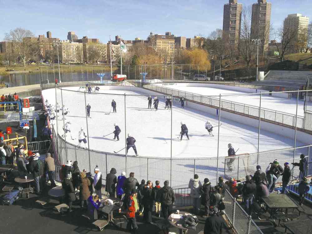 tim campbell / winnipeg free press
The Jets went for a skate in Central Park when they practised on an outdoor rink Saturday afternoon. Winnipeg plays the New York Rangers at Madison Square Garden Monday night.