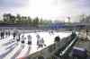CP
The Jets run a drill during a sunny outdoor practice Saturday morning at Lasker Ice Rink in New York City�s Central Park. They�re in town to play the Rangers Monday.