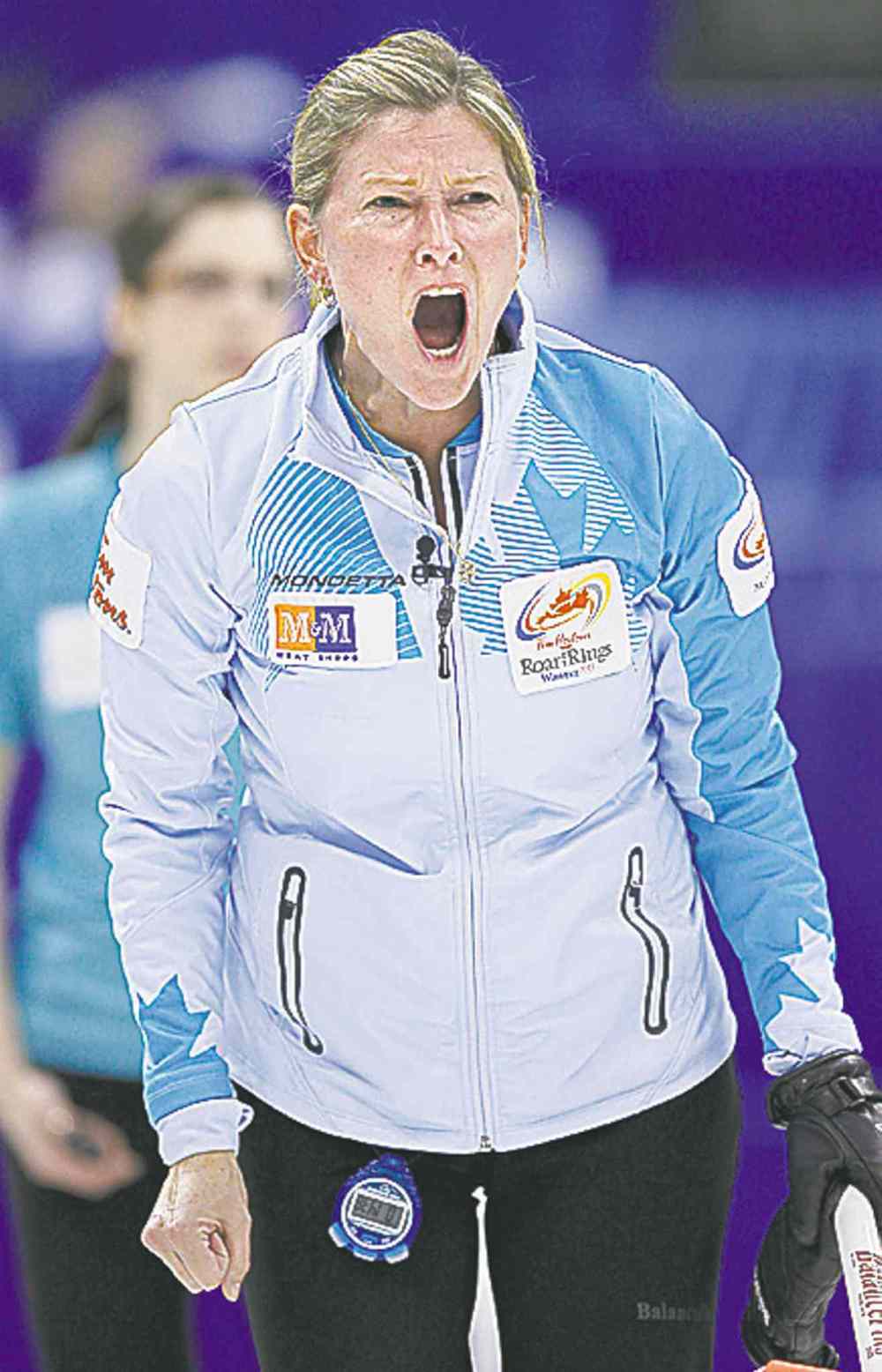 CP
John Woods / THE CANADIAN PRESS
Sherry Middaugh in action Friday night.