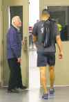 JOE BRYKSA / WINNIPEG FREE PRESS 
Evander Kane enters the dressing room at the MTS Iceplex after an off-ice workout Monday.
