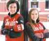 Melissa Tait / Winnipeg Free Press
Jill Officer (left) and Kaitlyn Lawes are already showing off their Team Canada duds.