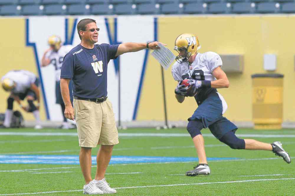Wayne Glowacki / Winnipeg Free Press archives
Offensive coordinator Marcel Bellefeuille gets a whole season to make a difference.