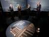 JOHN WOODS / WINNIPEG FREE PRESS
Manitoba party leaders (from left) Greg Selinger (NDP), Rana Bokhari take part in a CBC/CTV/Global debate at CBC in Winnipeg Tuesday.