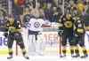 CP
Michael Dwyer / the associated press
Winnipeg Jets goalie Ondrej Pavelec stands disconsolate and alone as  Boston Bruins Johnny Boychuk and Torey Krug (47) celebrate a third-period goal by teammate Reilly Smith (left).