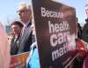 JOE BRYKSA / WINNIPEG FREE PRESS
NDP Leader Greg Selinger stood near the Grace Hospital in Winnipeg this afternoon warning Manitobans that privatized heath care is a concern.