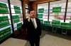 BORIS MINKEVICH / WINNIPEG FREE PRESS
Wolseley Green candidate Dave Nickarz takes a call at his campaign office on Portage Avenue.