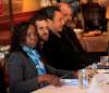 PHIL HOSSACK / WINNIPEG FREE PRESS
Left to right; Audrey Gordon (PC), Matthew Ostrove (Manitoba Party), Wab Kinew (NDP), Grant Sharp (Green) faced off in front of Fort Rouge / Osborne Village residents who packed Buccacino's Fresca Italiana in Osborne Village Wednesday afternoon.