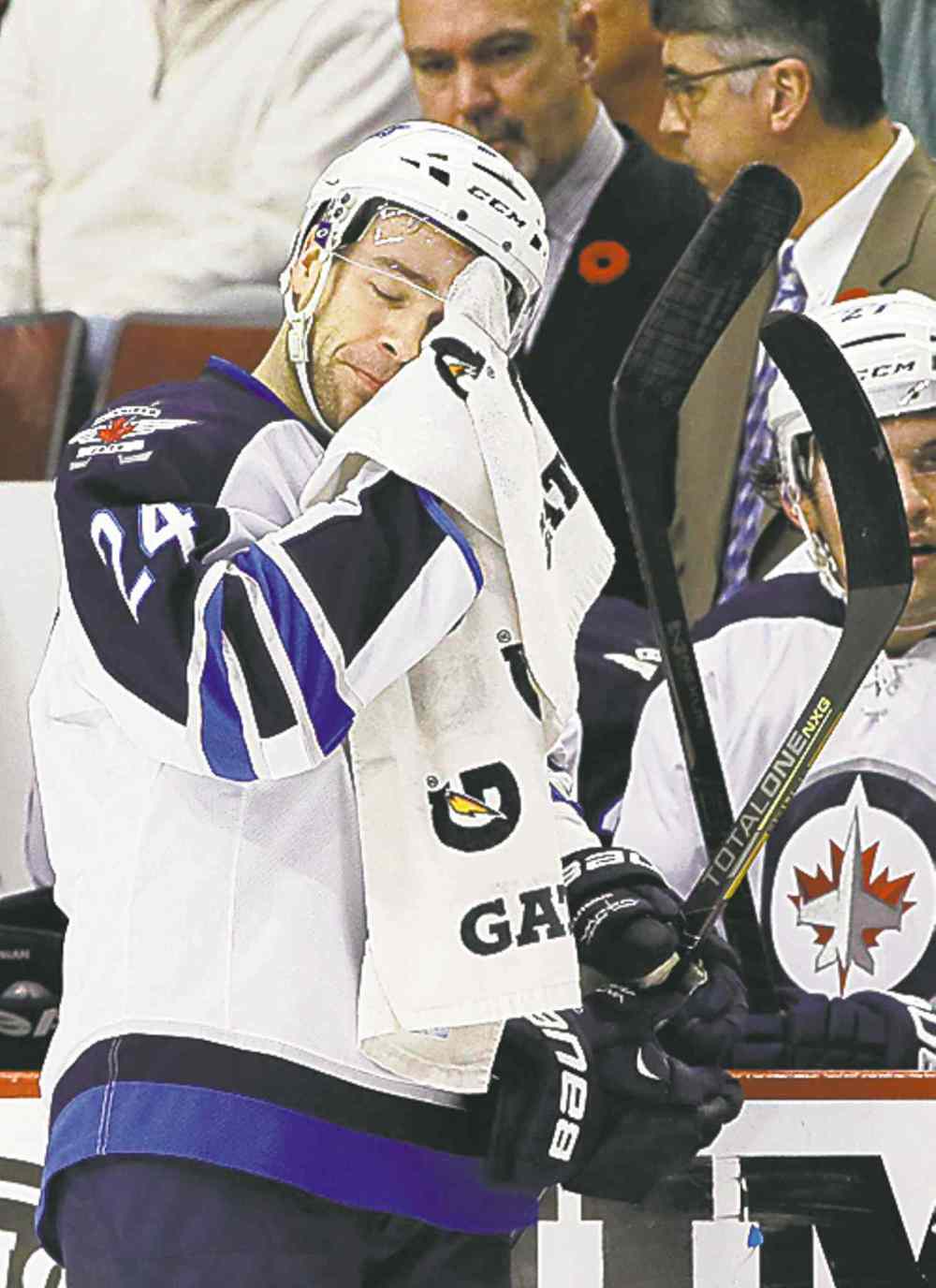CP
Nam Y. Huh / the associated press files
Jets defenceman Grant Clitsome has played his last game of the season.