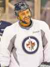 KEN GIGLIOTTI / WINNIPEG FREE PRESS
Dustin Byfuglien is looking good on the right wing.