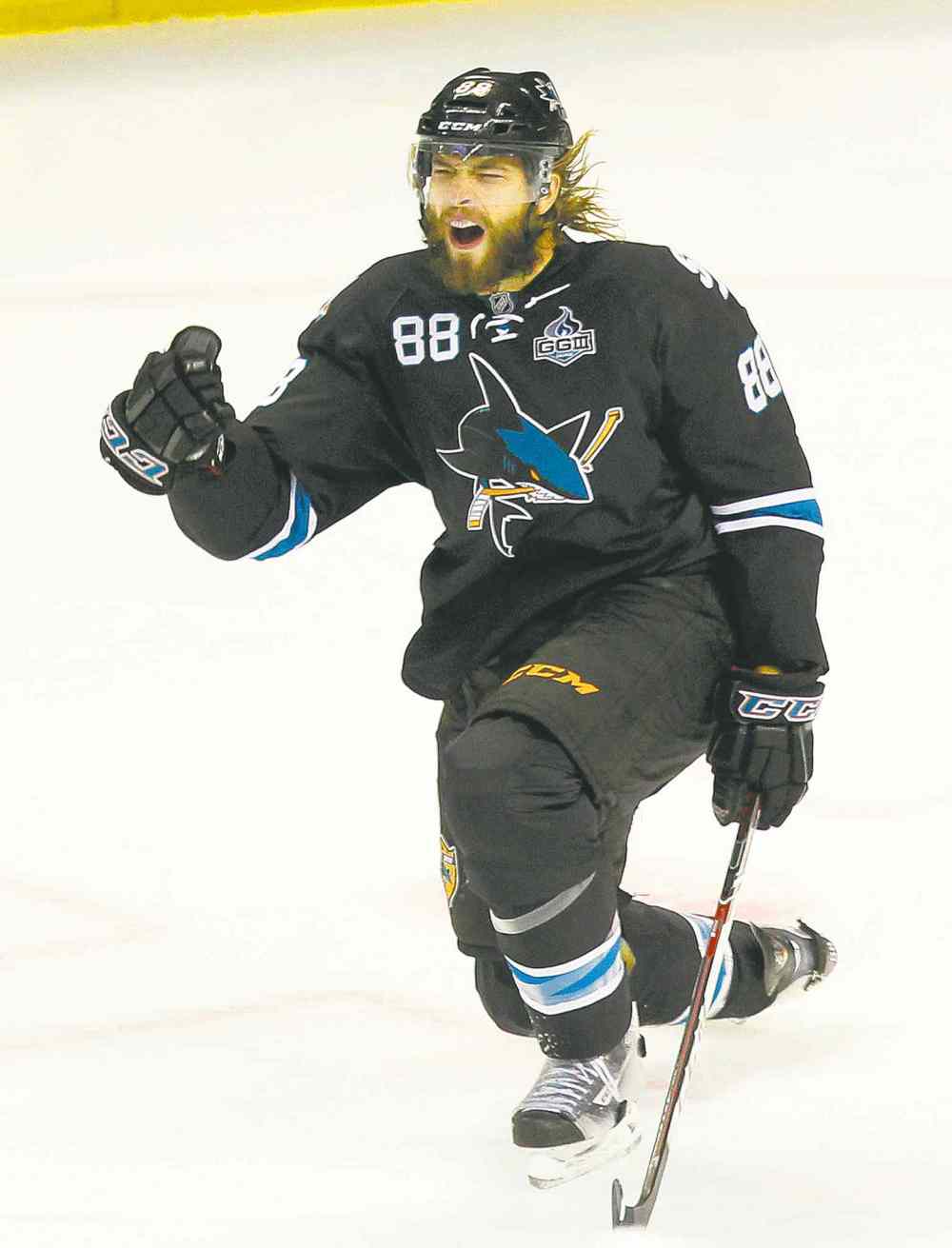 Josie Lepe / San Jose Mercury News / MCT files
Switching Brent Burns from the blue-line to forward has been an unqualified success for San Jose.