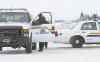 Ruth Bonneville / Winnipeg Free Press
The RCMP set up road blocks at all  the roads leading into Otterburne.