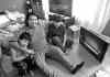 Wayne Glowacki / Winnipeg Free Press
Derek Dowan and his sons, Dave (left) and Daniel, have been having sleepovers in the living room.