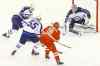 CP
Karl B DeBlaker / the associated press
Winnipeg defenders Mark Stuart (5) and Mark Scheifele (55) snuff out a scoring chance by Carolina�s Elias Lindholm while goalie Ondrej Pavelec looks to cover up.