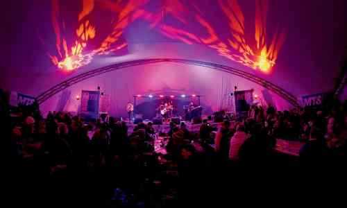 TREVOR HAGAN/WINNIPEG FREE PRESS
Marie-Phillipe Bergeron performs in one of the tents at the Festival du Voyageur, Saturday, February 16, 2013.