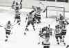 CP
FILE - In this Feb. 22, 1980, file photo, The United States ice hockey team rushes toward goalie Jim Craig after their  4-3  upset win over the Soviet Union in the semi-final round of the XIII Winter Olympic Games in Lake Placid, N.Y., The American players from left are, Mark Johnson (10); Eric Strobel (19); William Schneider (25); David Christian (23); Mark Wells (15); Steve Cristoff (11); Bob Suter (20), Philip Verchota (27).  John O'Callahan is hugged by Michael Ramsey. Although Mark Johnson is sitting on the mother of all hockey motivational stories, he's waiting until just the right moment to break it out for the U.S. women's team. Johnson was the reason for the 