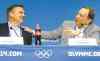 mark humphrey / the associated press
NHL commissioner Gary Bettman (right) and IIHF president Rene Fasel spar at a news conference in Sochi Tuesday. Olympic gold is 'almost as good' as a Stanley Cup win, Bettman jabbed.
