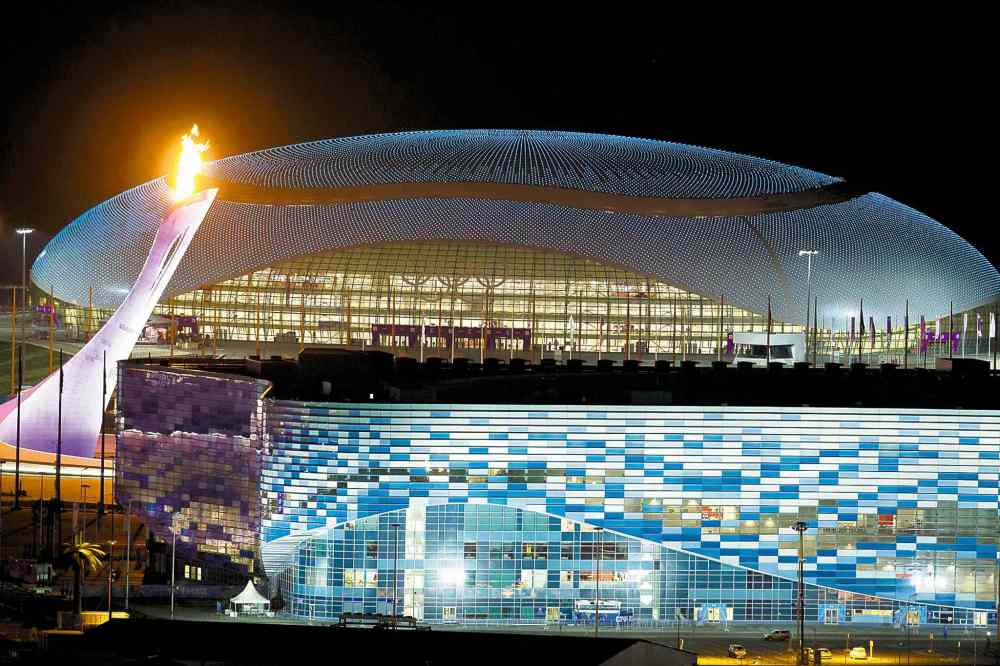CP
Pavel Golovkin / the associated press files
The Bolshoy Ice Dome and the Iceberg Skating Palace (foreground) are getting rave reviews from fans and participants at the Sochi Games.