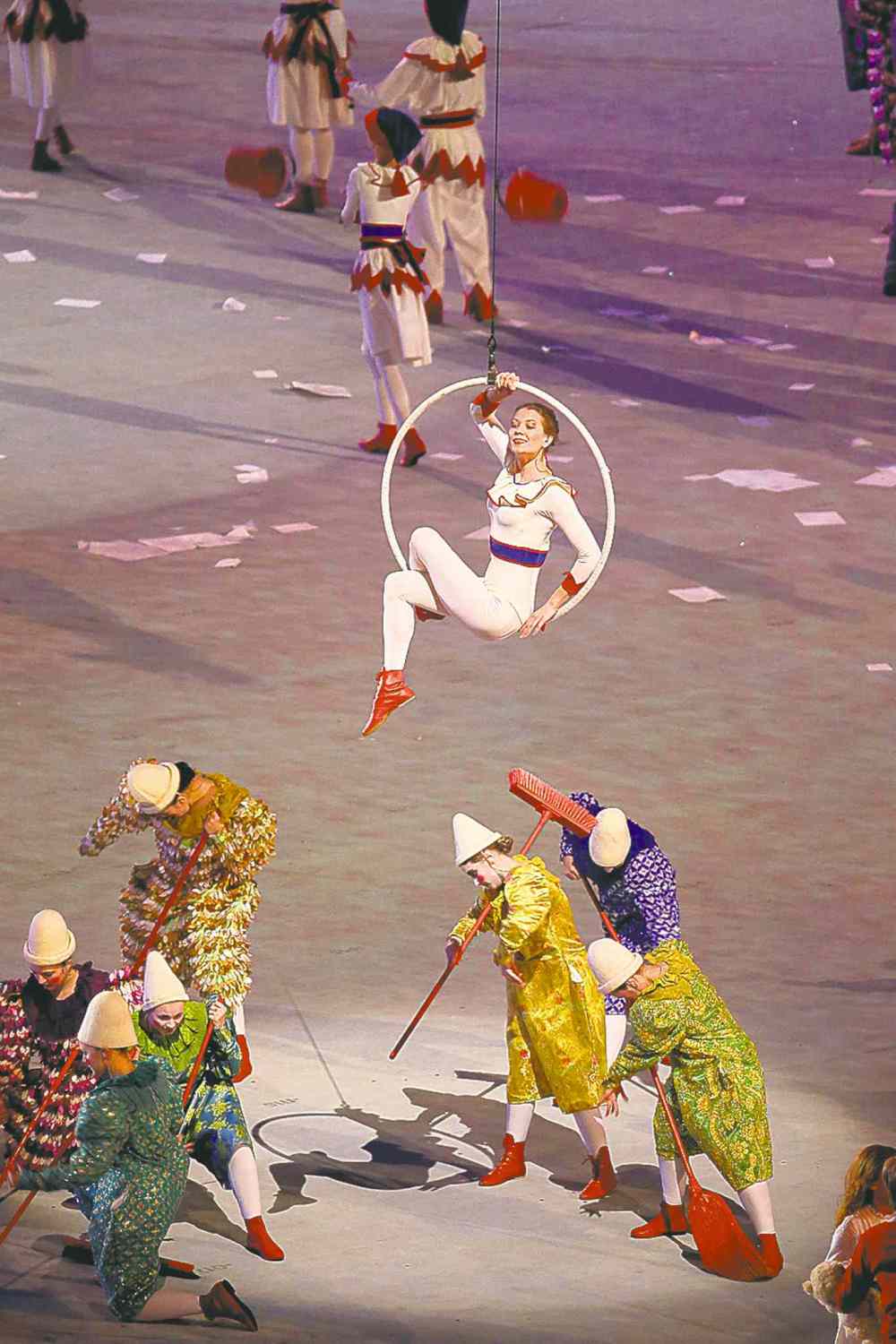 Brian Cassella / Chicago Tribune / MCT
Circus performers take centre stage at Fisht Stadium during the closing ceremony in Sochi.