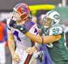 Kathy Willens / The Associated Press files
Quarterback Brian Brohm, left, started two games for the Buffalo Bills.