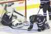 Trevor Hagan / Winnipeg Free Press
Jets goaltender Ondrej Pavelec sprawls in the net after the puck took a strange bounce off Matt Halischuk (15) and crossed the line. Ottawa's Milan Michalek got credit for the goal.