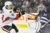 CP
John Woods / the canadian press files
Jets� goalie Michael Hutchinson stops Ottawa�s Mark Stone in the pre-season.