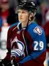 CP
Colorado Avalanche rookie center Nathan MacKinnon warms up before facing the Anaheim Ducks in an NHL hockey game in Denver, Wednesday, Oct. 2, 2013. (AP Photo/David Zalubowski)