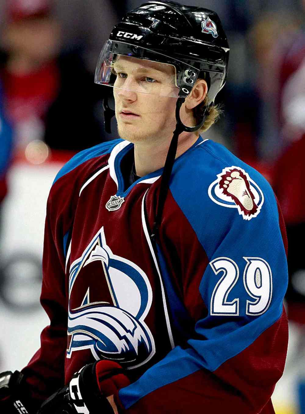 CP
Colorado Avalanche rookie center Nathan MacKinnon warms up before facing the Anaheim Ducks in an NHL hockey game in Denver, Wednesday, Oct. 2, 2013. (AP Photo/David Zalubowski)