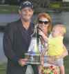 photos by Willie Allen / The Associated Press
Matt Every with wife Danielle, son Liam and the trophy. Every triumphed at Bay Hill on Sunday.