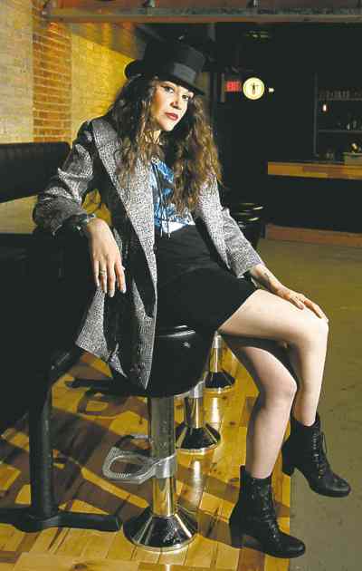 Wayne Glowacki / Winnipeg Free Press
Juno Fashion is the theme and local musicians model the clothes in the Union Sound Hall. This is Sierra Noble.