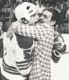 Paul Deleske / Winnipeg Free Press files
Kim Clackson celebrates an Avco Cup triumph with Jets head coach Tom McVie.