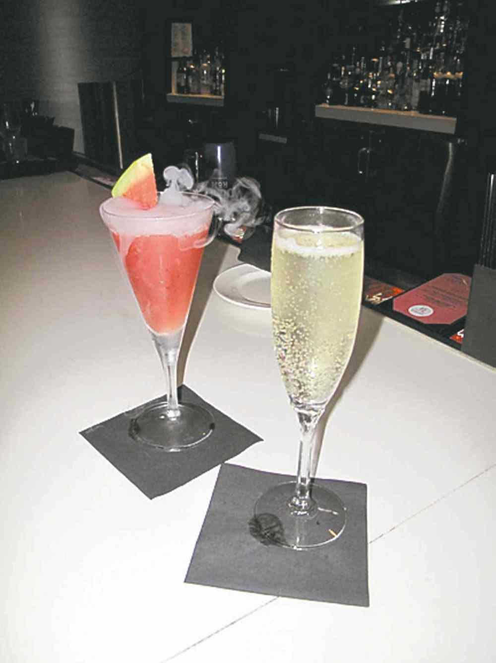 The Summer Solstice is a steaming tequila cocktail served at the Living Room Bar in the Foshay Tower.