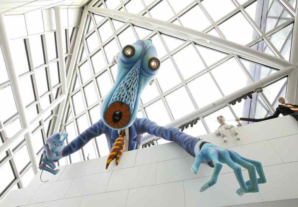 Bloomberg The Washington Post
Lisa DeJong / Washington Post
Items on display at the Rock and Roll Hall of Fame and Museum in Cleveland include The Teacher, a nine-metre inflatable sculpture that was part of the stage set for Pink Floyd�s The Wall album.